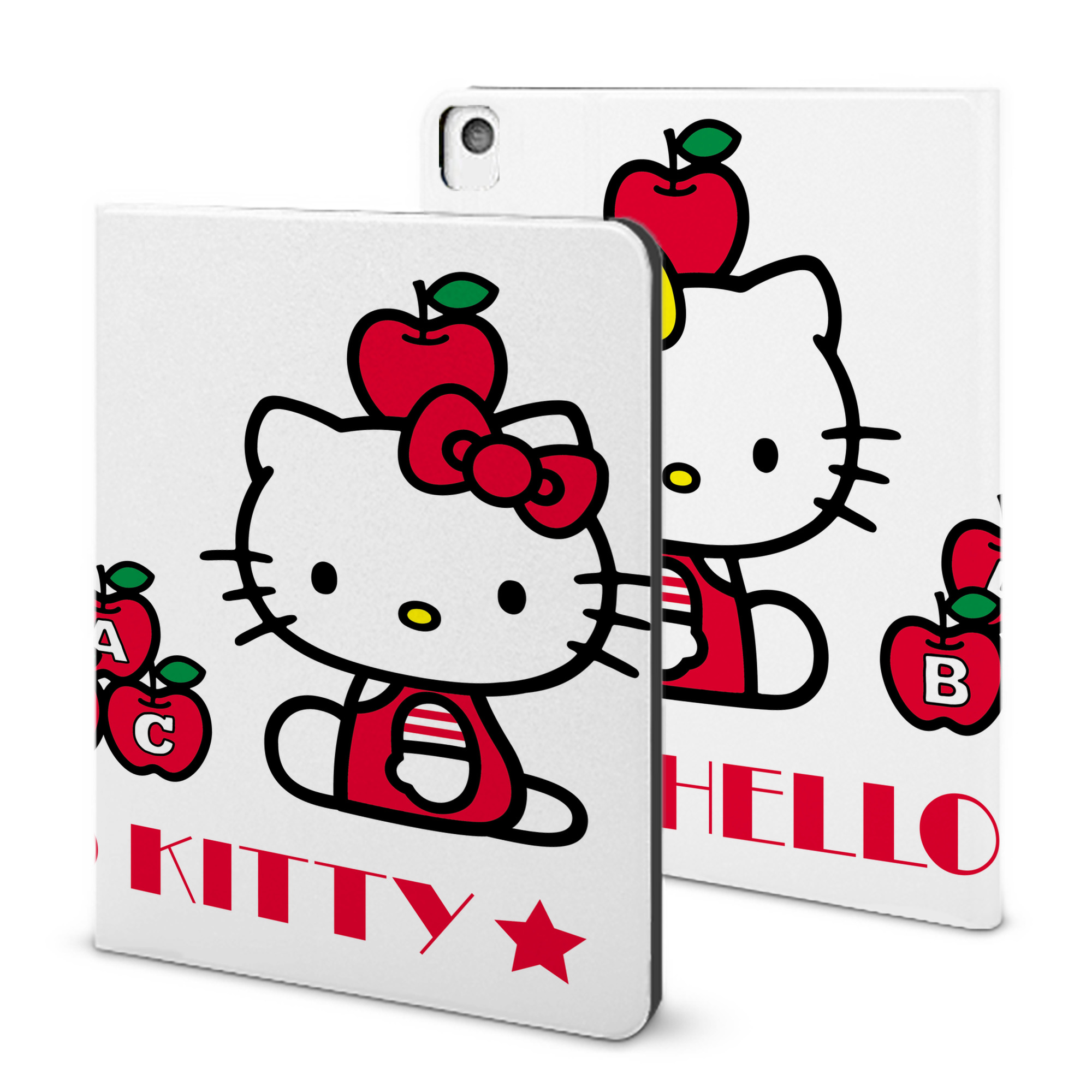 （画像用） Hello Kitty ハローキティ IPadケース ペンホルダー付き ブックスタイルデザイン